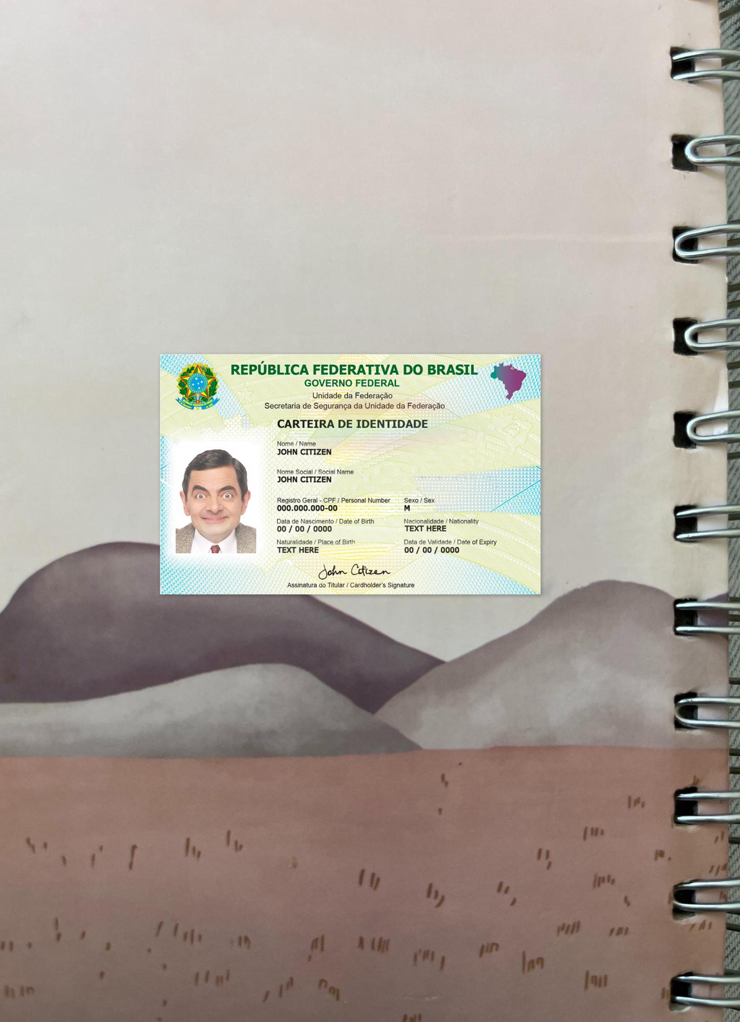 Downloadable Brazil identity card version 2 photolook sample